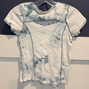 Gilded Intent Blue and White Tie-Dye Blouse by Buckle Size S